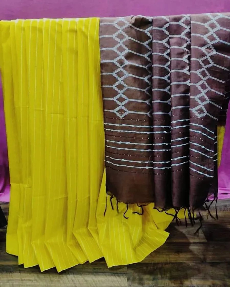 Graceful Handwoven Kota Silk Saree – Lightweight Elegance with a Subtle Sheen